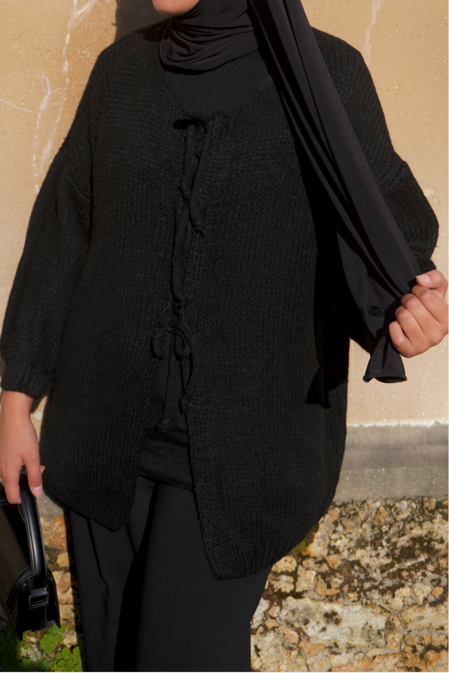 Cardigan Long Noir