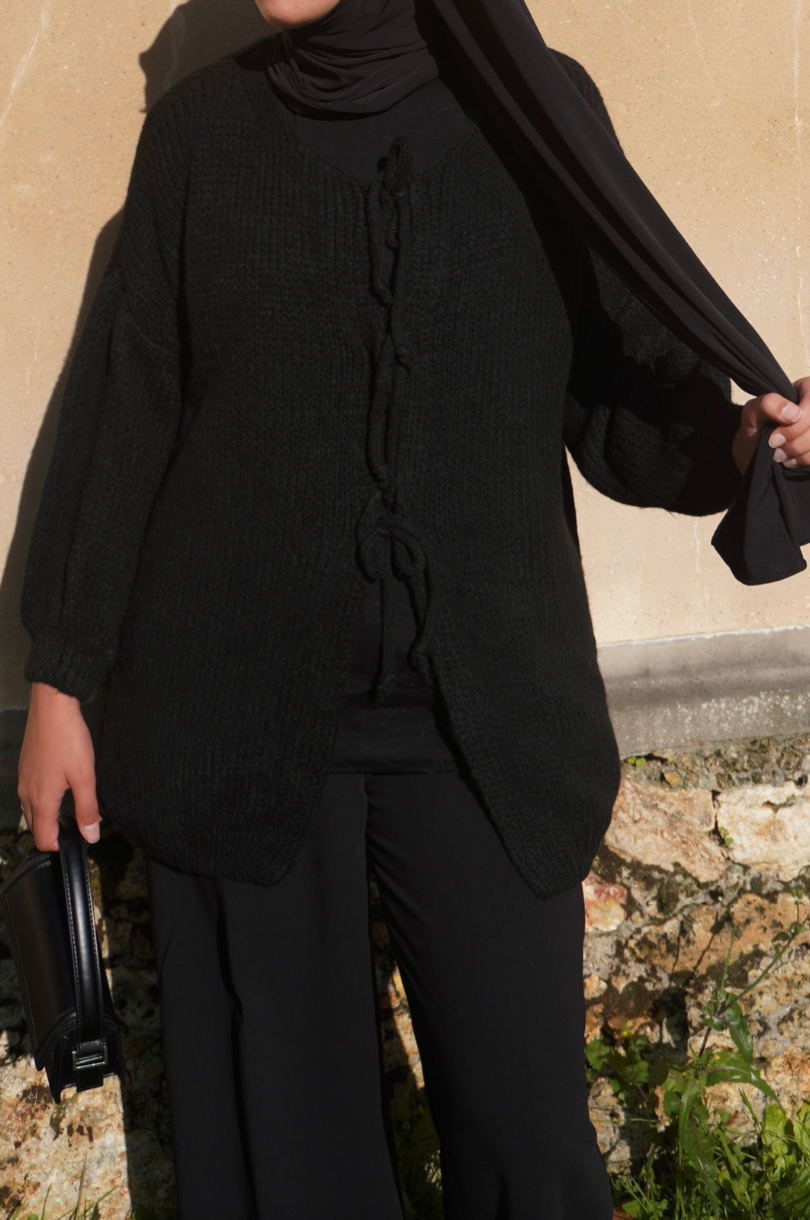 Cardigan Long Noir