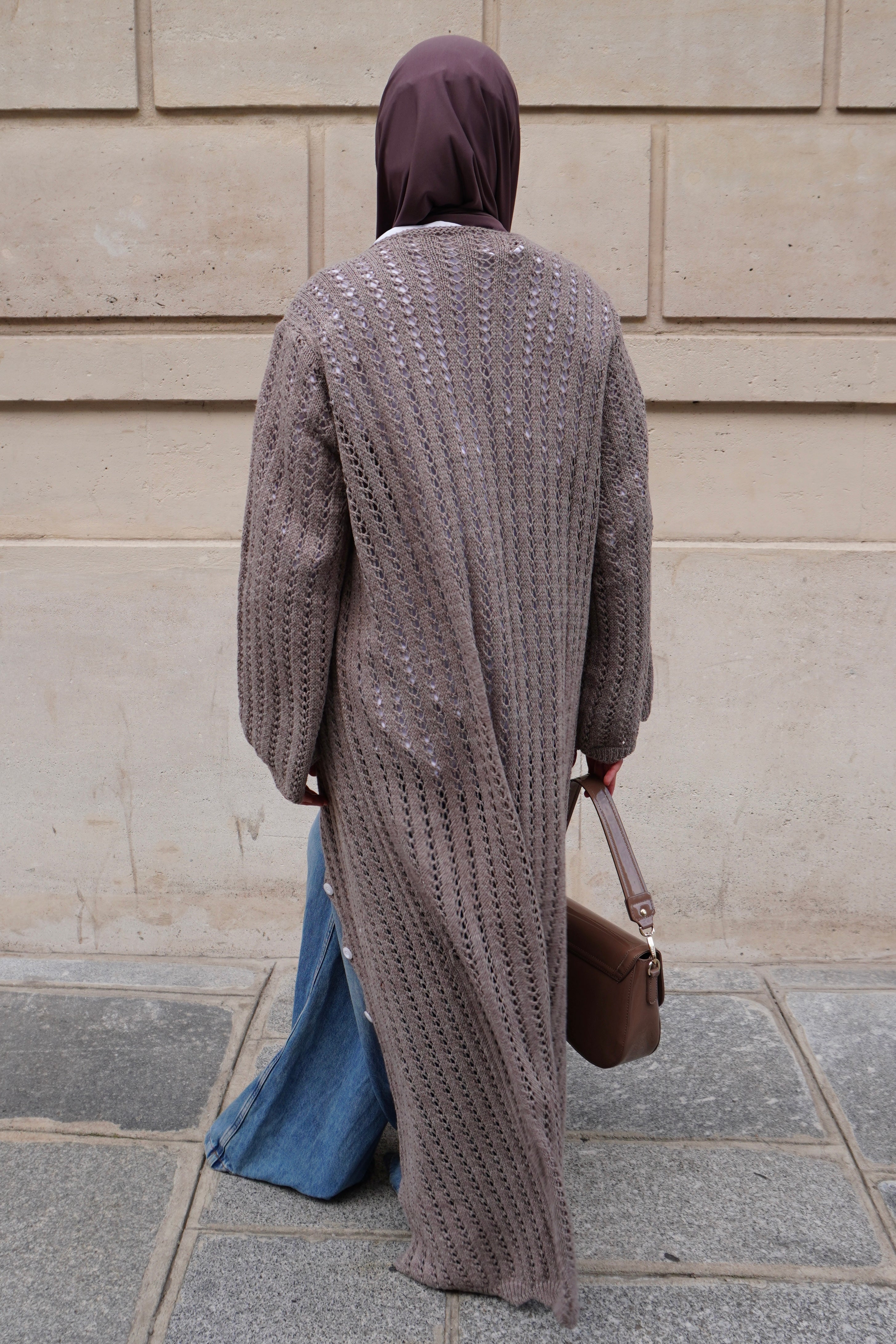 Gilet Maille Taupe