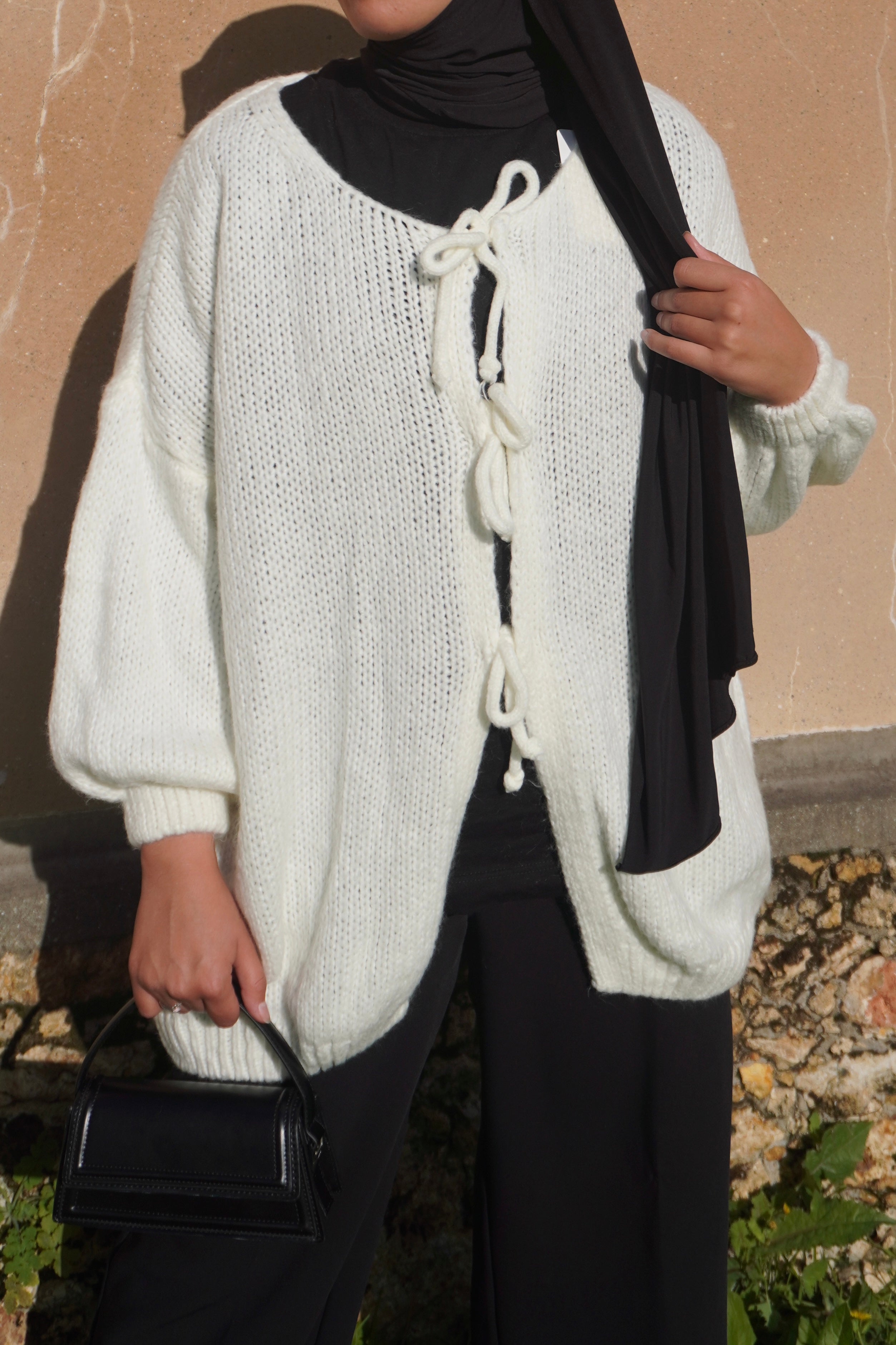 Cardigan Long Blanc