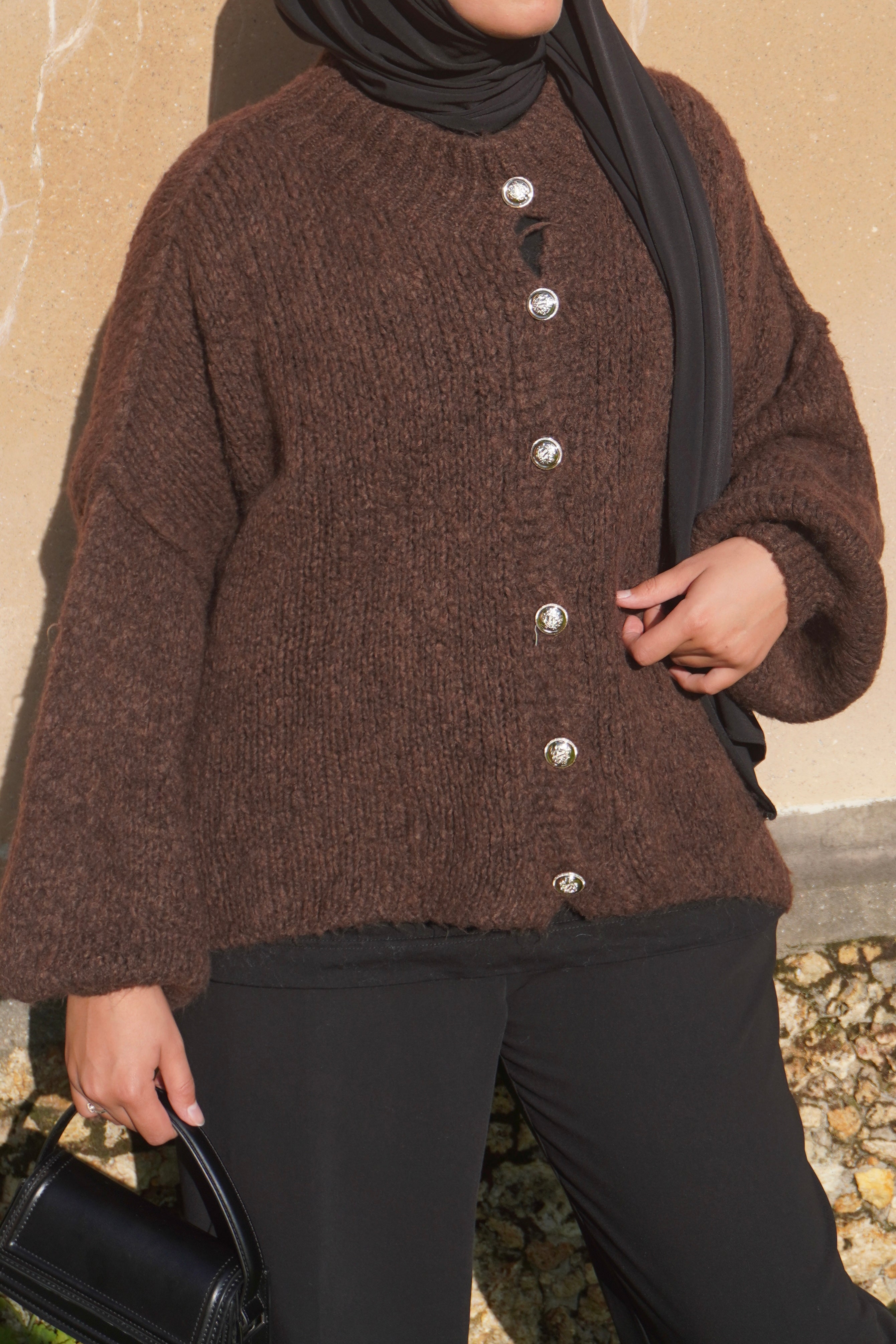 Gilet en Laine Marron