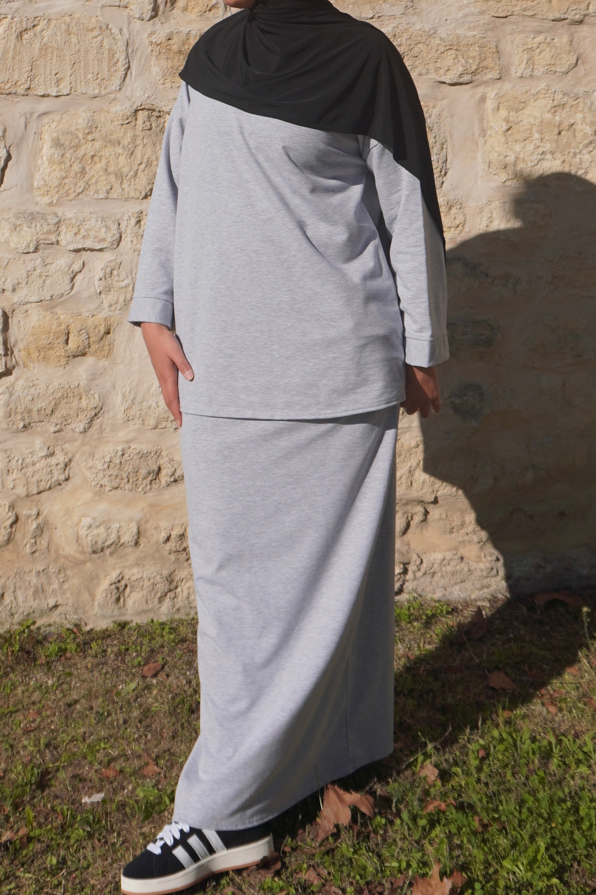 Ensemble Jogging Jupe Gris