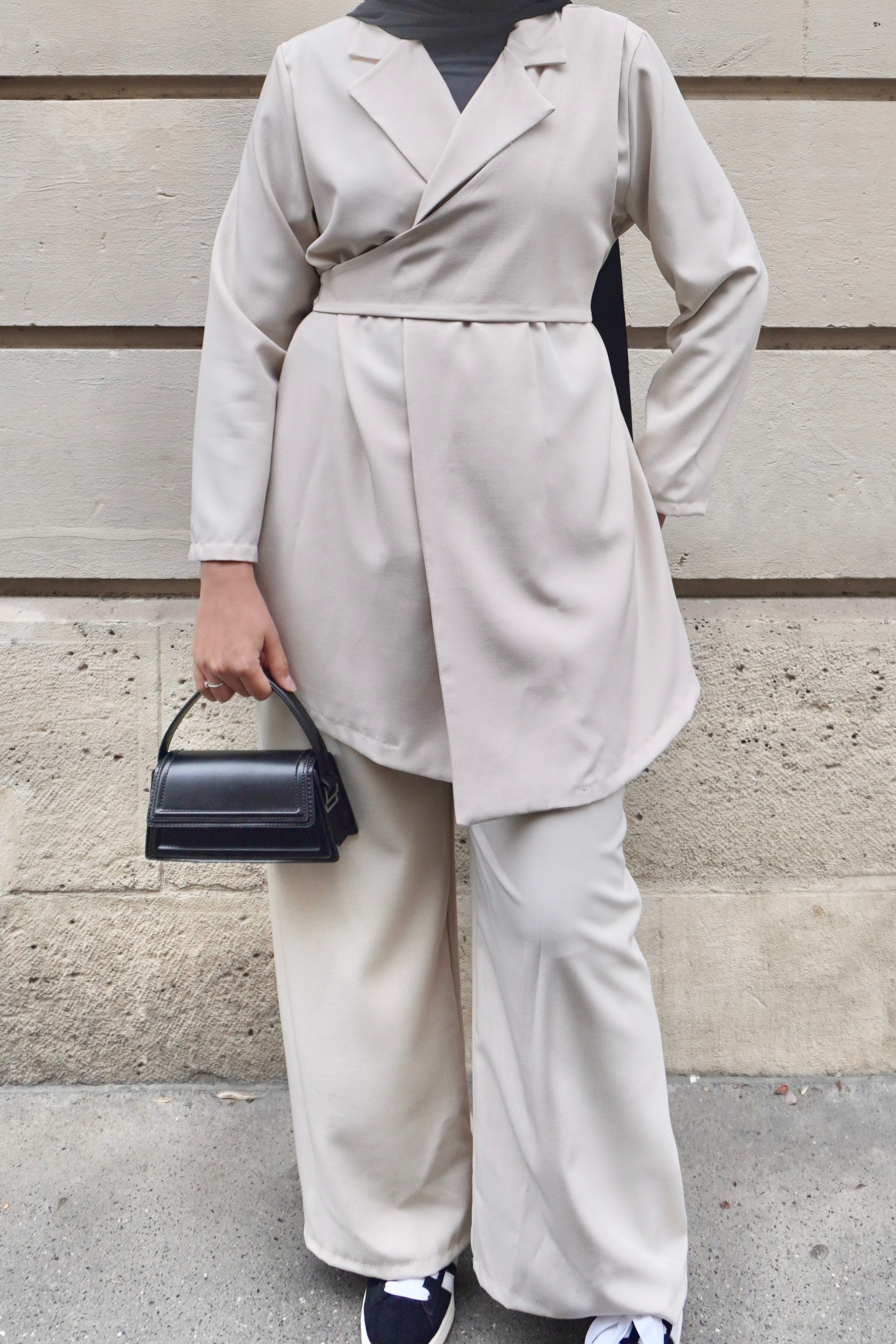 Ensemble croisé Beige