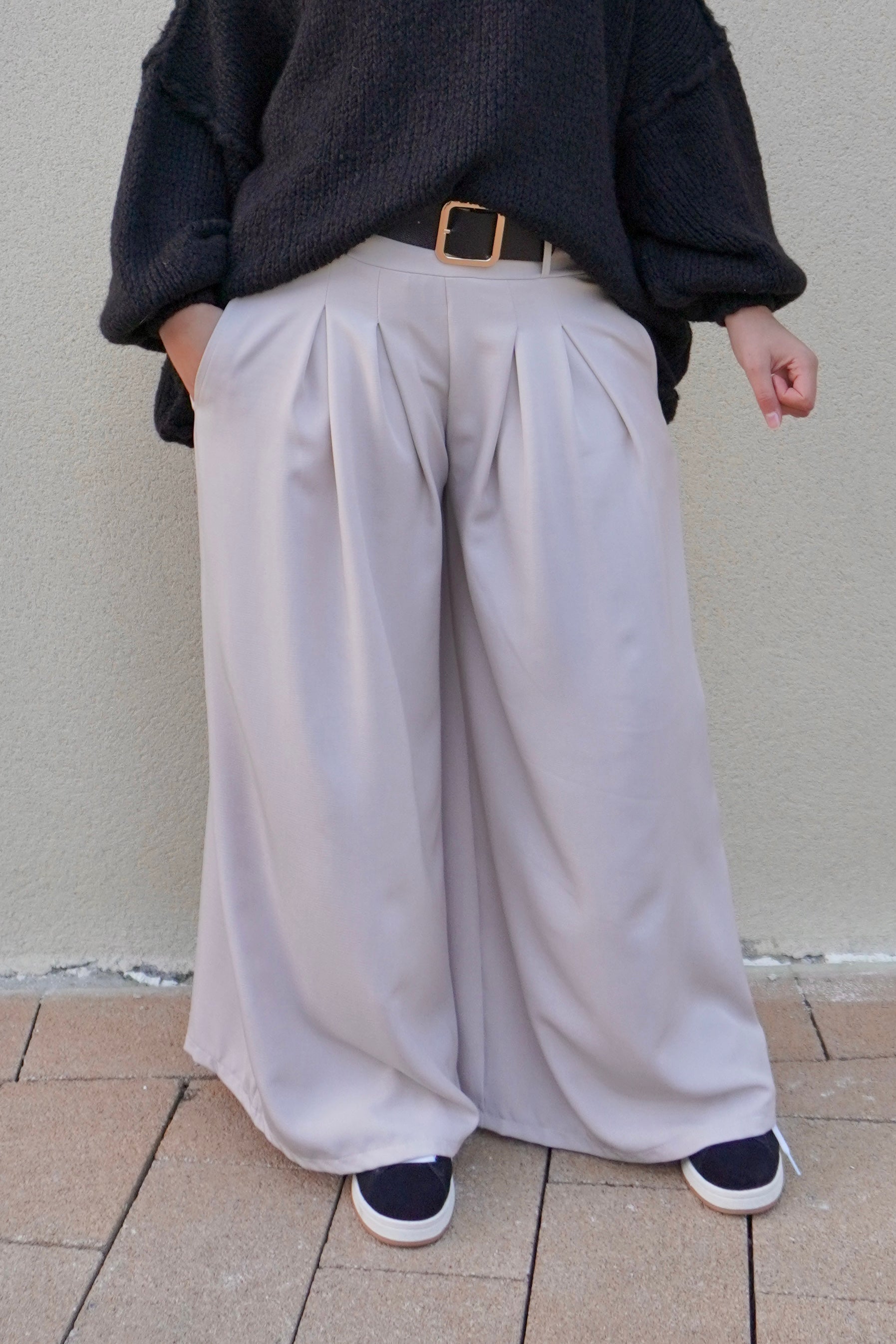 Pantalon Ample Beige