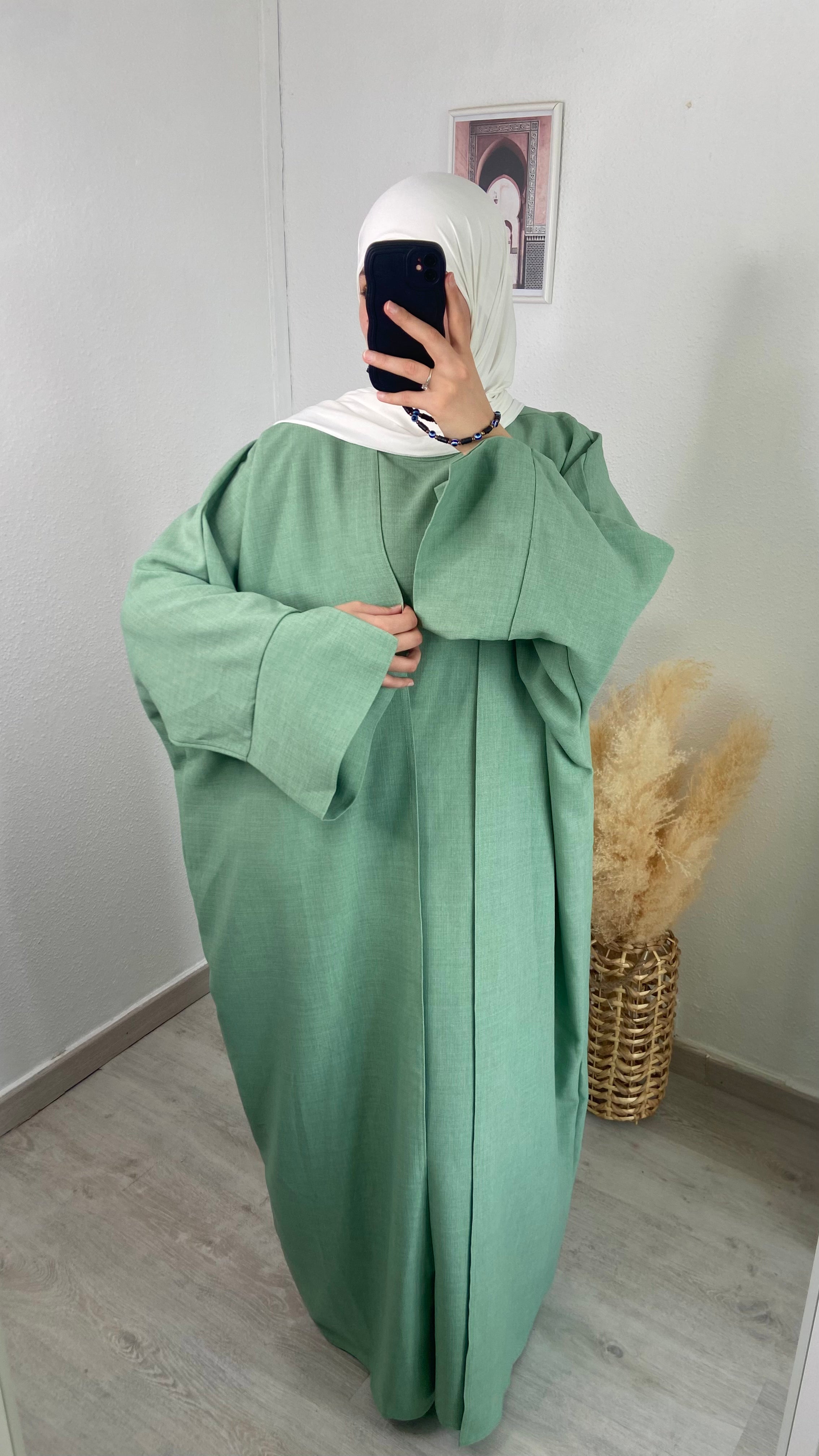 Abaya Kimono Vert d'eau