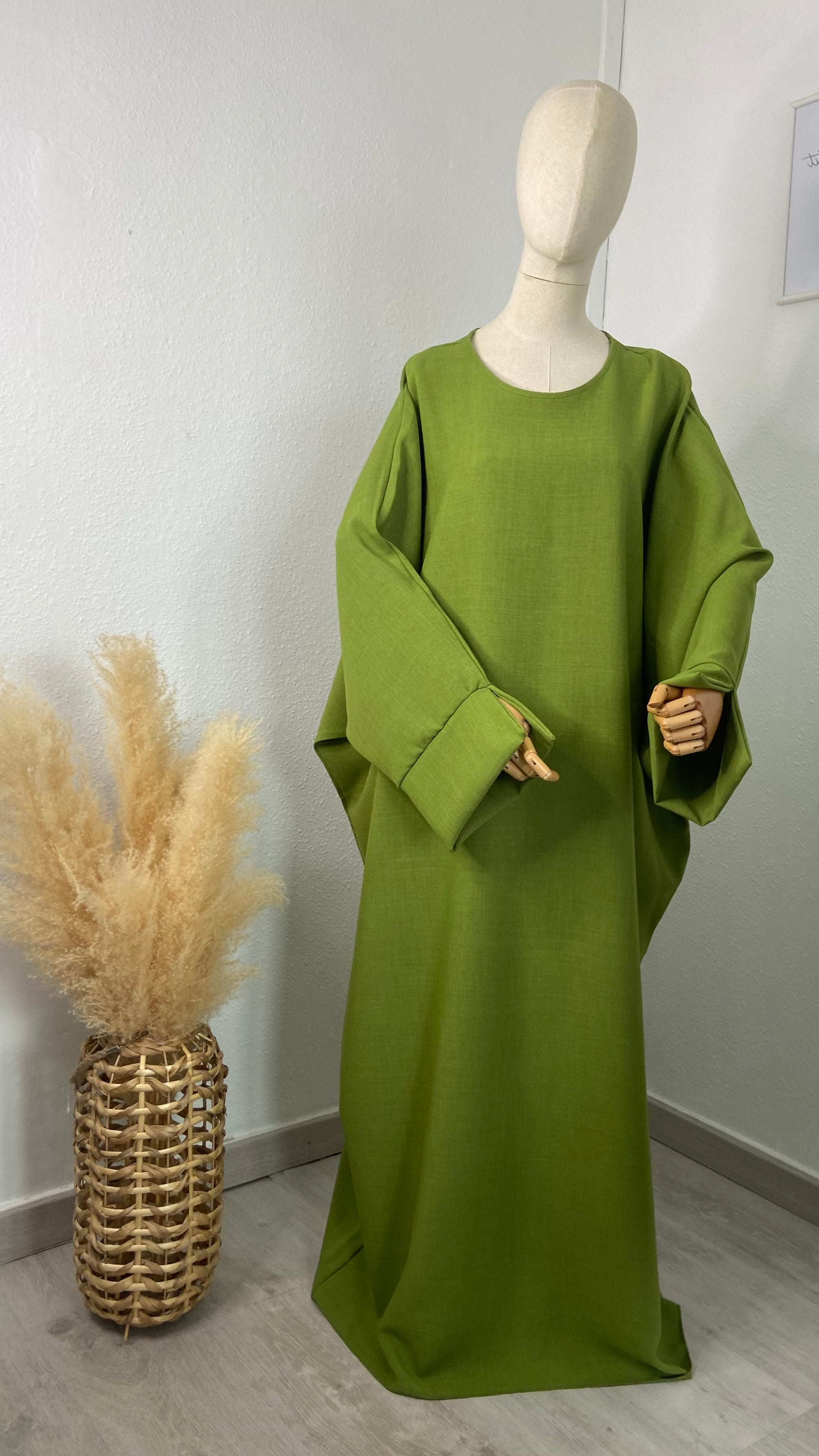 Robe ample Vert Lin